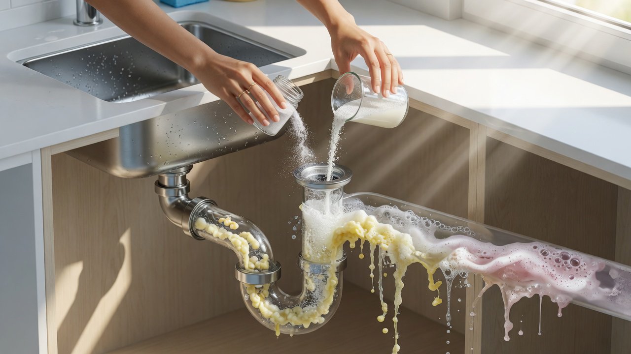Cristaux de soude canalisation : la méthode de plombier qui marche vraiment pour déboucher sans tout flinguer