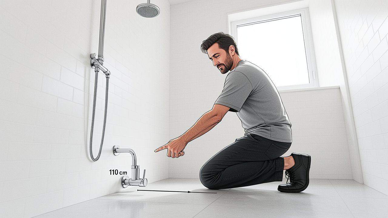 Hauteur d'un mitigeur dans une douche : la mesure qui fait toute la différence